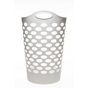 Mainstays Flexible Round Laundry Hamper, White Plastic