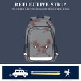thumbnail image 5 of FORMRS Unisex School Backpack 17" Student Travel Bag with Laptop Compartment, Light Red Flowers, 5 of 7