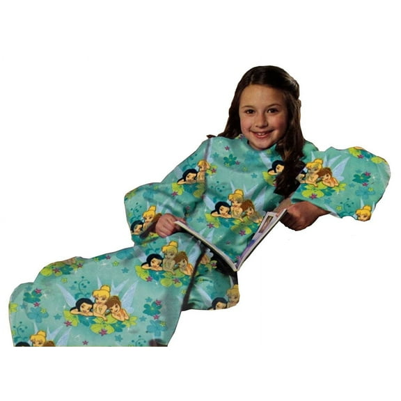 Disney Fairies Flower Party - The Blanket with Sleeves - Comfy Throw YOUTH