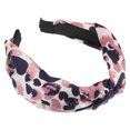 thumbnail image 1 of Diadema de leopardo Unique Bargains con nudo superior para mujeres color rosa, 1 of 7