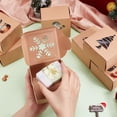 thumbnail image 3 of Paquete de 24 cajas marrones para galletas navideñas, de cartón kraft de 10 x 10 x 6,3 cm (3,94 x 3,94 x 2,48 pulgadas) con ventana en forma de decoración navideña., 3 of 5