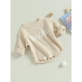 thumbnail image 3 of Bagilaanoe Newborn Baby Boy Girl Knitted Rompers Sweater Long Sleeve Letter Embroidery Bodysuits3M 6M 9M 12M 24M Infant Warm Jumpers Tops Fall Loose Knitwear, 3 of 8