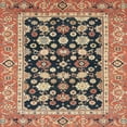 thumbnail image 1 of Ahgly Company Tapis d'Intérieur Carré Abstrait Rouge Brun, 7 Pieds Carré, 1 of 6