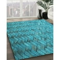 thumbnail image 3 of Ahgly Company Machine Washable Indoor Rectangle Transitional Dark Cyan Green Area Rugs, 2' x 3', 3 of 7