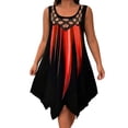 thumbnail image 2 of QUNYINEY Midi Sundresses for Women Beach Sleeveless Summer Graphic Casual Tank Dress Beach Cutout Crew Neck Drop Shoulder Loose Fit Dresses, 2 of 6