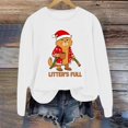 thumbnail image 2 of Wang6 Womens Plus Size Christmas Graphic Sweatshirts Trendy Xmas Long Sleeve Litter's Full Letter Print No Hood Pullovers Causal Loose Fit Crew Neck Tops Shirts White XL, 2 of 4