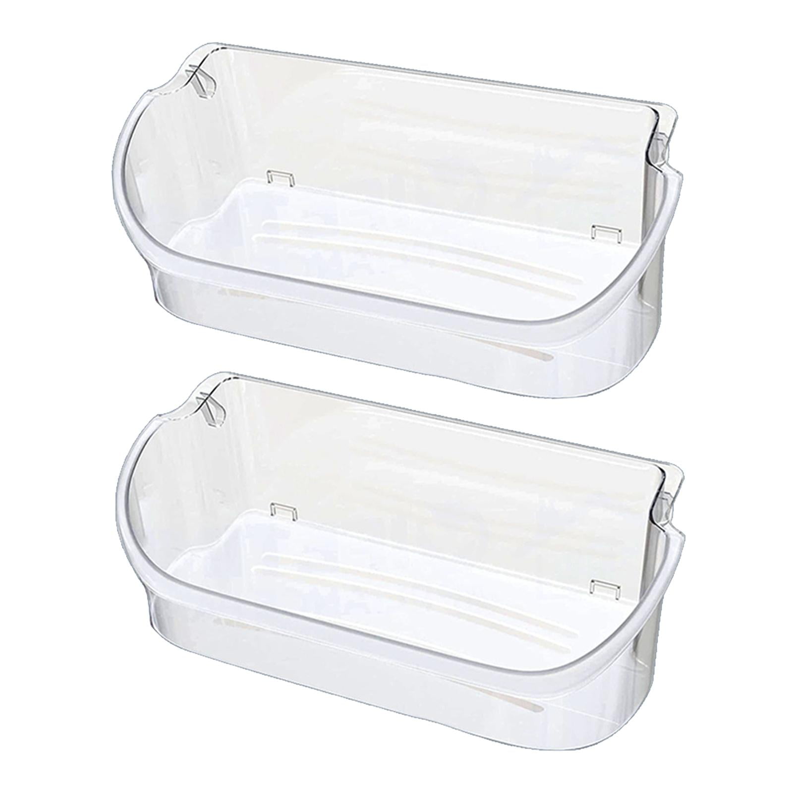 Fiocias 2 Pieces Refrigerator Door Bin Food Storage Container Fridge Drawers for Kitchen