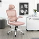 thumbnail image 2 of Silla de Oficina Ergonómica con Reposacabezas y Reposabrazos, Color Rosa HOMEMAKE FURNITURE Moderno, 2 of 7