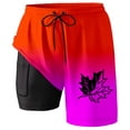 thumbnail image 2 of Mens Board Shorts with liner 5 Inch Quick Dry Swim Trunks Beach Lightweight Breathable Boxer Shorts Summer Red S, 2 of 4