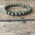 thumbnail image 6 of Pyrite Bracelet 8mm Genuine and natural pyrite bracelet For Money  Good Luck, 6 of 11