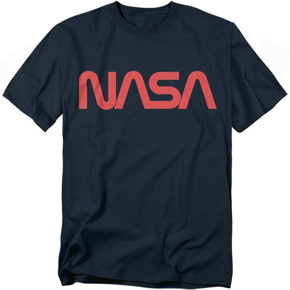NASA T-Shirt Worm Logo On Navy Unisex Graphic Tee for Men & Women