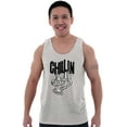 thumbnail image 3 of Sloth Chillin Animal Lovers Funny Tank Top T Shirts Men Women Brisco Brands S, 3 of 6