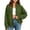 Army Green-17, variant on Mitankcoo Girls Full‑Zip Jacket Stand Collar Raglan Sleeve Sweatshirt Coat with Thumb Holes & Pockets Casual Loose Outerwear
