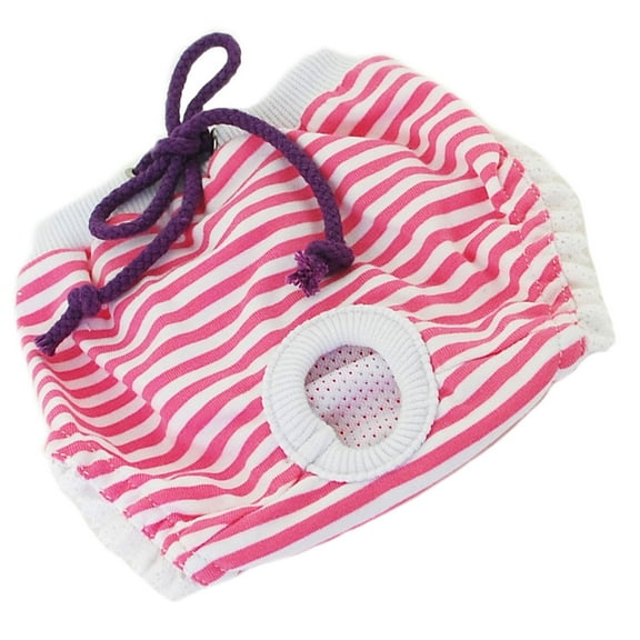 PAMINGONO Pink Pure Cotton Dog Diapers 1Pack for Female with Breathable Design