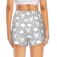 thumbnail image 2 of Lsque Rabbit And Cloud Printed Women's Running Shorts with Liner Pockets,Elastic Quick Dry Workout Athletic Gym Yoga Shorts,Womens High Waist Shorts-Medium, 2 of 9