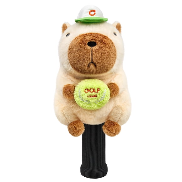 Cubierta para Cabeza de Palo de Golf Doble Capibara de Peluche Divertido