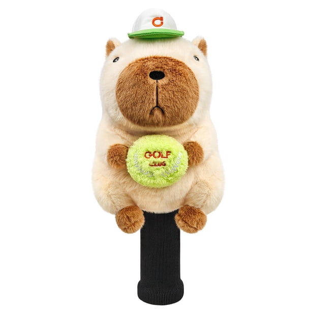 Cubierta para Cabeza de Palo de Golf Doble Capibara de Peluche Divertido
