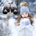 thumbnail image 1 of Fleece Thickened Warm Mittens For Boys And Girls Cute Mittens, 1 of 6