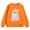 AB202 Orange, variant on Tisuna Girl'S Halloween Sweatshirts Ghost Print Long Sleeve Crewneck Sweatshirt Kids Comfort Fit Theme Party Daily Tees Shirts Size 3-4 Years Black