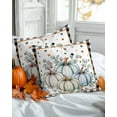 thumbnail image 2 of Fall Throw Pillow Covers&nbsp;18x18 Inch Set of 2 Pumpkin Sage Green Leaves Decorative Pillow Covers Black Plaid Cushion Cover Pillowcase for Sofa Couch Bed Home Decor, 2 of 9