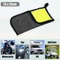 thumbnail image 2 of Unique Bargains 3pcs Microfibre Car Drying Towel 9.84"x9.84" Extra Large Car Cleaning Detailing Absorbent Gray Yellow, 2 of 6