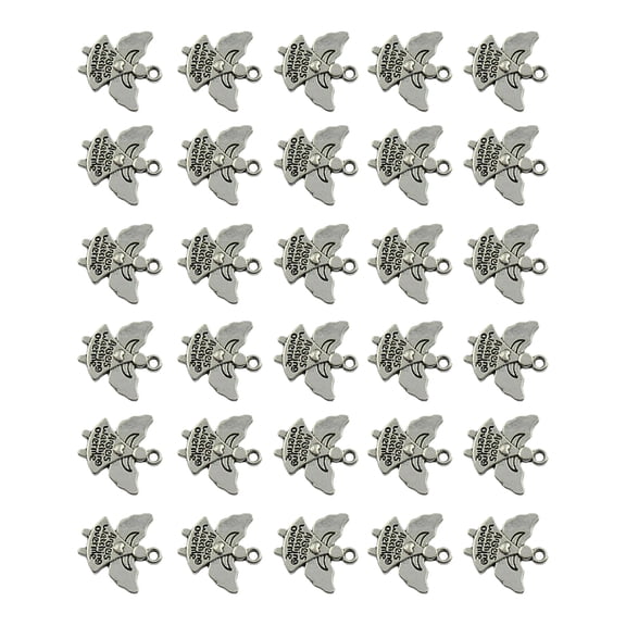 AOOOWER 30Pieces Elegant Angel Charm Adornments For Crafting Necklaces And Bracelets
