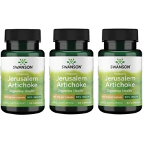 Swanson Prebiotic Jerusalem Artichoke - 90% Inulin 400 mg 60 Caps 3 Pack