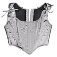 thumbnail image 2 of Mrat Shapewear Tank Tops Women Lace-Up Solid Fishbone Court Vintage Corset Straps Tank Tops Shapewear Womens Tank Tops Athletic S-31 Gray L, 2 of 7