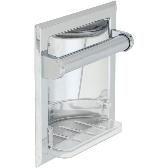 Do it Best Tools Vista Soap Dish Chrome - Wall-Mounted Bathroom Accessory - Silver — Residential Use, Standard Application