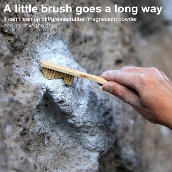 LJNYFDC Climbing Gear Accessory 2 In 1 Rock Climbing Brush Soft Bristle Bouldering Brush with Beech Handle Callus Remover Eco Friendly Boar Hair Brush