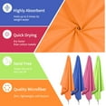 thumbnail image 3 of PiccoCasa Microfiber fast-drying Sand Free Beach Travel Towel 30"x60" Orange, 3 of 7