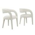 thumbnail image 2 of Modway Pinnacle Boucle Upholstered Dining Chair Set of Two in Ivory, 2 of 10