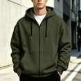 thumbnail image 3 of Jackets for Men Classic Hooded Zip Up Long Sleeve Solid Color Everyday Jacket, 3 of 9