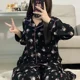 thumbnail image 2 of Conjuntos de pijamas de Anime Sanrio Kawaii para niñas, ropa de dormir de dibujos animados Kuromi, manga larga, ropa de casa de princesa delgada, primavera y otoño, 2 of 4