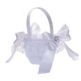thumbnail image 3 of de , símbolo de amor, contenedor de dulces , cinta de encaje Suministros , Blanco Macarena Cesta floral de boda, 3 of 6