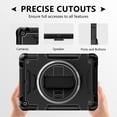 thumbnail image 5 of ELEHOLD Case for Apple iPad Air 11 (2024), Shockproof Case with 360°Rotating Adjustable Shoulder Hand Strap & Stand,Black, 5 of 8
