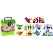 Kid Connection Take Apart Dinos Set - 164-Piece Interactive Colorful Playset for Building 5 Unique Dinosaurs, with Convenient Storage Bucket, Ages 3+