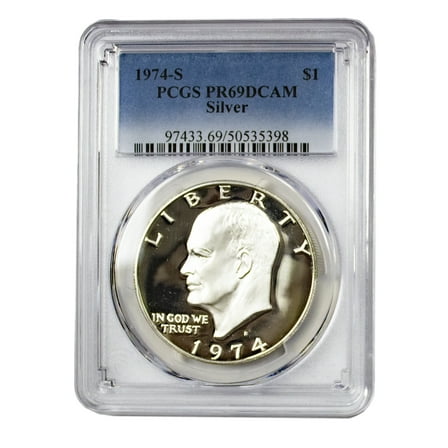 1974 Silver Eisenhower Dollar PCGS PR69DCAM Proof