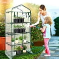 FC3 Tier Mini Clear Greenhouse Cover with Zipper Door, PVC Greenhouse