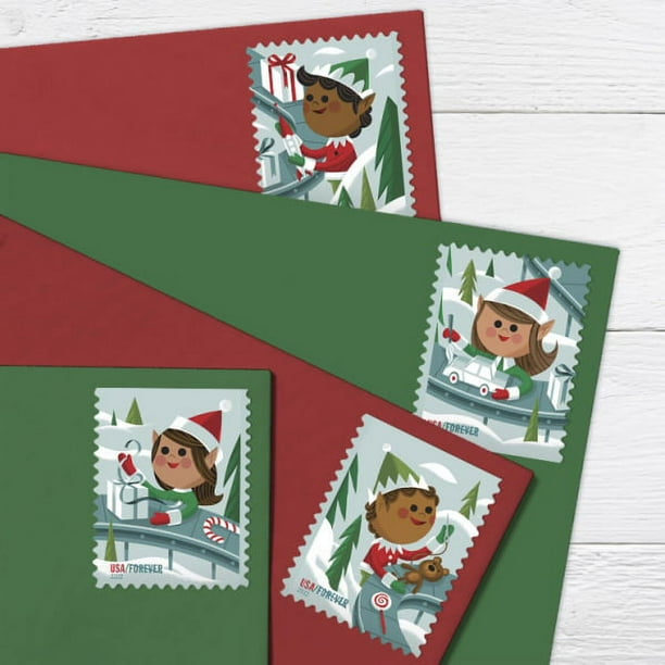 Holiday Elves USPS Forever Postage Stamp 5 Books of 20 US First  display picture 1