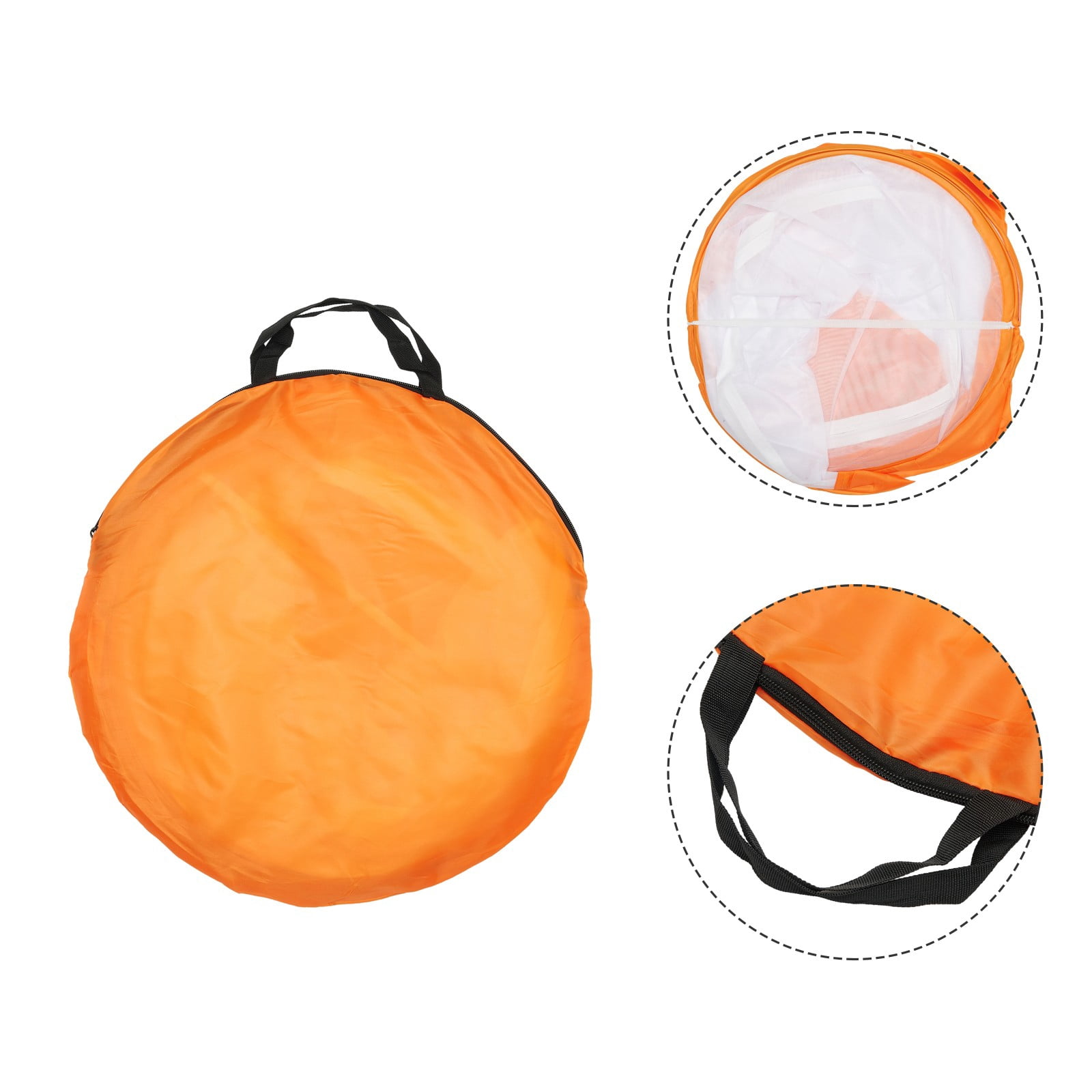 Buddhist Meditation Tent Single Person Mesh Net Shelter for Outdoor Camping Yoga and Relaxation Easy Setup Portable Cabana with Carry Bag Orange 51x39x39 inch