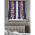 thumbnail image 5 of 4th of July Curtains 54 Inch Length, Sheer Curtains for Bedroom Living Room Window Blue Red Star Flowers Botanical Rustic Rod Pocket Voile Drapes Kitchen Curtains Small Half Window 52"x54" 2 Panels, 5 of 6