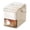 Beige, variant on Portable Press-Type Ice Model Mold Tray, Fast Freezing Freezer Ice Box with One-Press Release Design, BPA-Free Plastic Ice Maker for Whiskey, Cocktails, Soft Drinks and Daily Beverage Cooling Use
