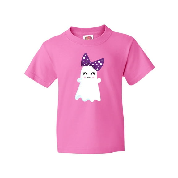 Inktastic Halloween, Ghost, Ribbon, Bow, Trick or Treat, Boo Youth T-Shirt