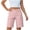 Pink(Womens Shorts), variant on GUACER Cargo Shorts for Women Casual High Waisted Bermuda Shorts with Pockets Stretch Loose Fit Wide Leg Shorts