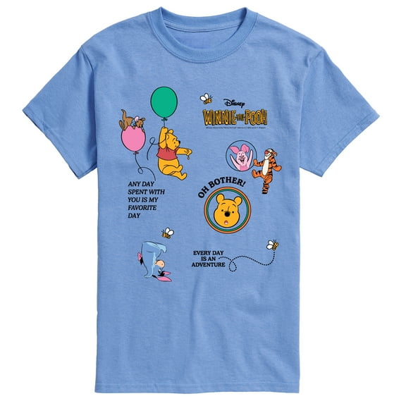 Winnie The Pooh - Balloon Collage - Men's Short Sleeve Graphic T-Shirt