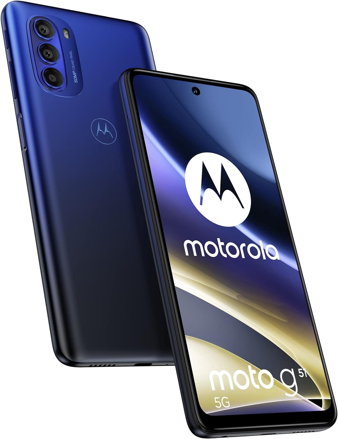 Motorola Moto G51 Dual-SIM 128GB ROM 4GB RAM (GSM Only  No CDMA) Factory  Unlocked - Indigo Blue 