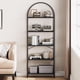 thumbnail image 3 of 5 - tier arched estante: de altura standing metal - frame abiertos almacenamiento rack para dormitorio, sala de estar, o oficina en casa, 3 of 8