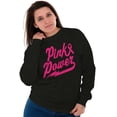 thumbnail image 3 of Pink Ribbon Power Breast Cancer Aware Women Plus Size Crewneck Sweatshirt Brisco Brands 2X, 3 of 5