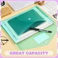 thumbnail image 4 of Sixwipes 24 Pack Plastic File Folders with Snap Button Closure, A4 Document Envelopes for School, Office, Hom, Poly Filing Folders, Letter Size, Assorted Colors, 4 of 7